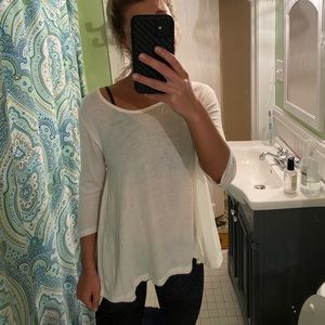 White Umgee 3/4 sleeve shirt